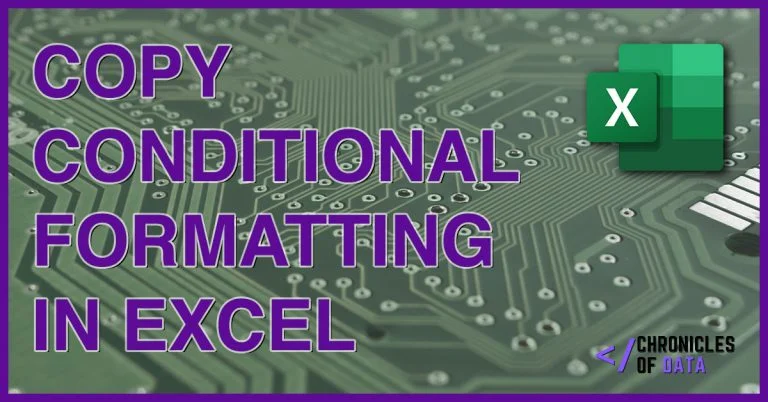 How to copy conditional formatting in Excel