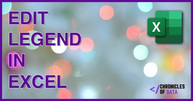 How to Edit Legend in Excel