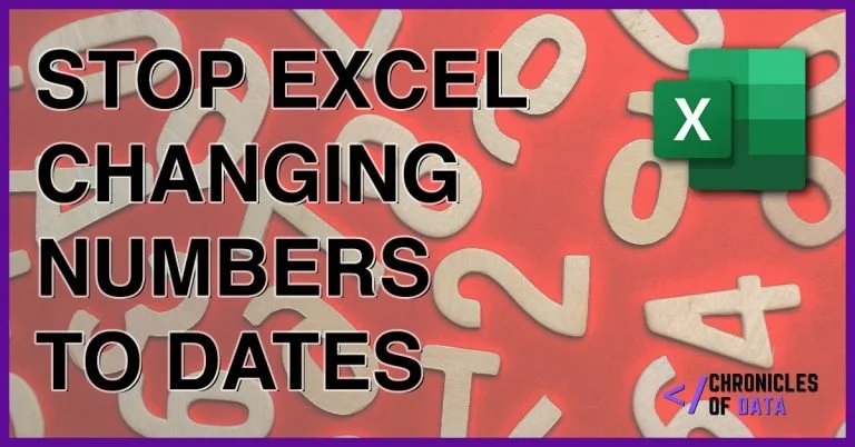 How to Stop Excel Changing Numbers to Dates – Easy Fix