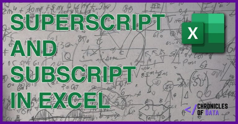 How to apply Superscript and Subscript in Excel