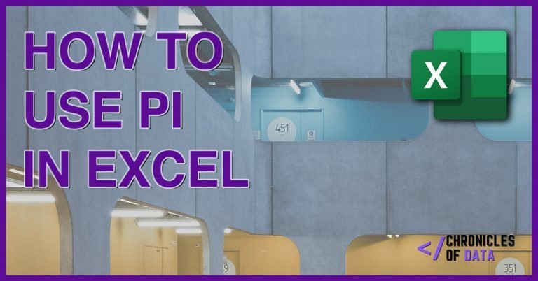 How to use PI in Excel