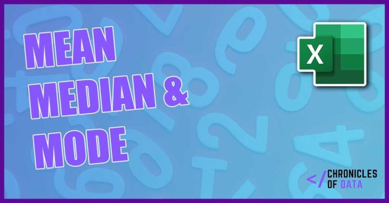 Calculate Mean, Median and Mode in Excel – 3 Easy Formulas
